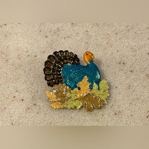 Colorful Turkey Brooch